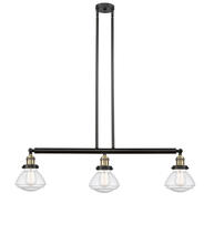 Innovations Lighting 213-BAB-G324 - Olean - 3 Light - 39 inch - Black Antique Brass - Stem Hung - Adjustable Island Light