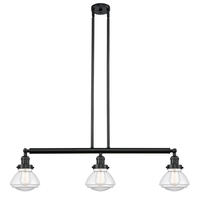 Innovations Lighting 213-BK-G322 - Olean - 3 Light - 39 inch - Matte Black - Stem Hung - Adjustable Island Light