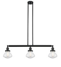 Innovations Lighting 213-BK-G324 - Olean - 3 Light - 39 inch - Matte Black - Stem Hung - Adjustable Island Light