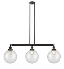 Innovations Lighting 213-OB-G202-10 - Beacon - 3 Light - 42 inch - Oil Rubbed Bronze - Stem Hung - Adjustable Island Light
