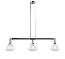 Innovations Lighting 213-PC-G322 - Olean - 3 Light - 39 inch - Polished Chrome - Stem Hung - Adjustable Island Light