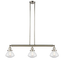 Innovations Lighting 213-PN-G324 - Olean - 3 Light - 39 inch - Polished Nickel - Stem Hung - Adjustable Island Light