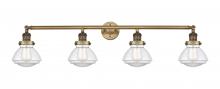 Innovations Lighting 215-BB-G322 - Olean - 4 Light - 43 inch - Brushed Brass - Adjustable Bath Vanity Light