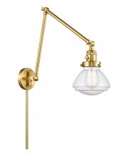Innovations Lighting 238-SG-G324 - Olean - 1 Light - 9 inch - Satin Gold -Adjustable Swing Arm