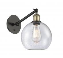 Innovations Lighting 317-1W-BAB-G124-8 - Athens - 1 Light - 8 inch - Black Antique Brass - Adjustable Sconce