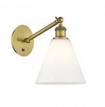 Innovations Lighting 317-1W-BB-GBC-81 - Berkshire - 1 Light - 8 inch - Brushed Brass - Adjustable Sconce
