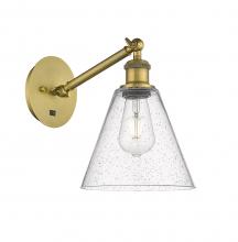 Innovations Lighting 317-1W-BB-GBC-84 - Berkshire - 1 Light - 8 inch - Brushed Brass - Adjustable Sconce