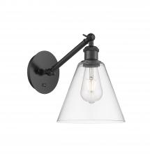Innovations Lighting 317-1W-BK-GBC-82 - Berkshire - 1 Light - 8 inch - Matte Black - Adjustable Sconce