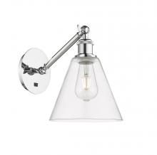 Innovations Lighting 317-1W-PC-GBC-82 - Berkshire - 1 Light - 8 inch - Polished Chrome - Adjustable Sconce