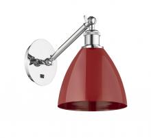 Innovations Lighting 317-1W-PC-MBD-75-RD - Plymouth - 1 Light - 8 inch - Polished Chrome - Adjustable Sconce