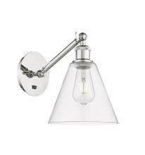 Innovations Lighting 317-1W-PN-GBC-82 - Berkshire - 1 Light - 8 inch - Polished Nickel - Adjustable Sconce