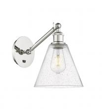 Innovations Lighting 317-1W-PN-GBC-84 - Berkshire - 1 Light - 8 inch - Polished Nickel - Adjustable Sconce