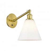 Innovations Lighting 317-1W-SG-GBC-81 - Berkshire - 1 Light - 8 inch - Satin Gold - Adjustable Sconce