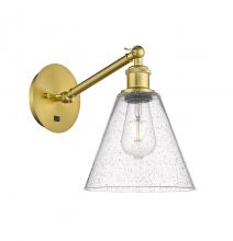 Innovations Lighting 317-1W-SG-GBC-84 - Berkshire - 1 Light - 8 inch - Satin Gold - Adjustable Sconce