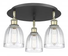 Innovations Lighting 516-3C-BAB-G442 - Brookfield - 3 Light - 18 inch - Black Antique Brass - Flush Mount