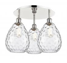 Innovations Lighting 516-3C-PN-G372 - Waverly - 3 Light - 20 inch - Polished Nickel - Flush Mount