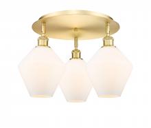Innovations Lighting 516-3C-SG-G651-8 - Cindyrella - 3 Light - 20 inch - Satin Gold - Flush Mount