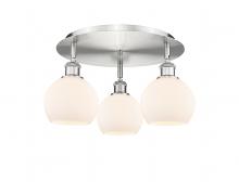 Innovations Lighting 516-3C-SN-G121-6 - Athens - 3 Light - 18 inch - Satin Nickel - Flush Mount
