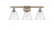 Innovations Lighting 516-3W-AB-GBC-84 - Berkshire - 3 Light - 28 inch - Antique Brass - Bath Vanity Light