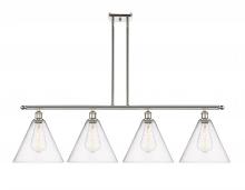 Innovations Lighting 516-4I-PN-GBC-124 - Berkshire - 4 Light - 50 inch - Polished Nickel - Cord hung - Island Light
