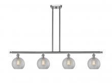 Innovations Lighting 516-4I-SN-G125-LED - Athens - 4 Light - 48 inch - Brushed Satin Nickel - Cord hung - Island Light