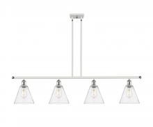 Innovations Lighting 516-4I-WPC-GBC-84 - Berkshire - 4 Light - 48 inch - White Polished Chrome - Cord hung - Island Light