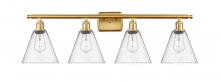 Innovations Lighting 516-4W-SG-GBC-84 - Berkshire - 4 Light - 38 inch - Satin Gold - Bath Vanity Light