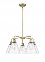 Innovations Lighting 516-5CR-AB-GBC-82 - Berkshire - 5 Light - 26 inch - Antique Brass - Chandelier