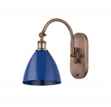 Innovations Lighting 518-1W-AC-MBD-75-BL - Plymouth - 1 Light - 8 inch - Antique Copper - Adjustable Swing Arm