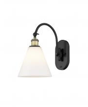Innovations Lighting 518-1W-BAB-GBC-81 - Berkshire - 1 Light - 8 inch - Black Antique Brass - Adjustable Swing Arm