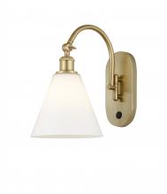 Innovations Lighting 518-1W-SG-GBC-81 - Berkshire - 1 Light - 8 inch - Satin Gold - Adjustable Swing Arm