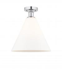 Innovations Lighting 616-1F-PC-GBC-121 - Berkshire - 1 Light - 12 inch - Polished Chrome - Semi-Flush Mount