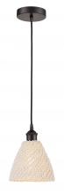 Innovations Lighting 616-1P-OB-NBD-75-NAT - Bristol Natural - 1 Light - 6 inch - Oil Rubbed Bronze - Cord hung - Mini Pendant