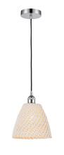 Innovations Lighting 616-1P-PC-NBD-9-NAT - Bristol Natural - 1 Light - 6 inch - Polished Chrome - Cord hung - Mini Pendant