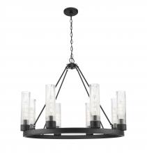 Innovations Lighting 617-8CR-BK-G617-11SCL - Boreas - 6 Light - 36 inch - Matte Black - Chandelier