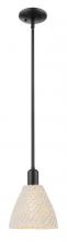 Innovations Lighting 716-1S-BK-NBD-75-NAT - Bristol Natural - 1 Light - 6 inch - Matte Black - Mini Pendant