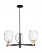 Innovations Lighting 716-3CR-BAB-G459-6CL - Preston - 3 Light - 18 inch - Black Antique Brass - Flush Mount