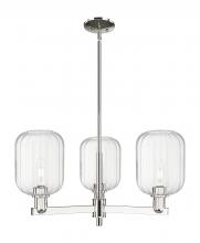 Innovations Lighting 716-3CR-PN-G460-7CL - Preston Cylinder - 3 Light - 18 inch - Polished Nickel - Flush Mount