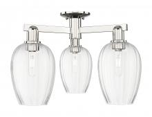 Innovations Lighting 716-3F-PN-G457-6CL - Preston - 3 Light - 6 inch - Polished Nickel - Semi-Flush Mount