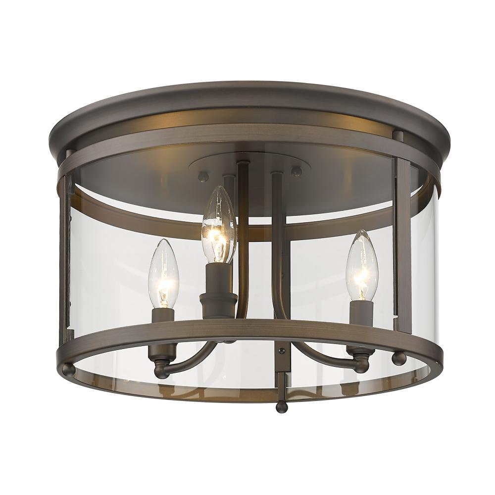 Payton RBZ 3 Light Flush Mount in Rubbed Bronze