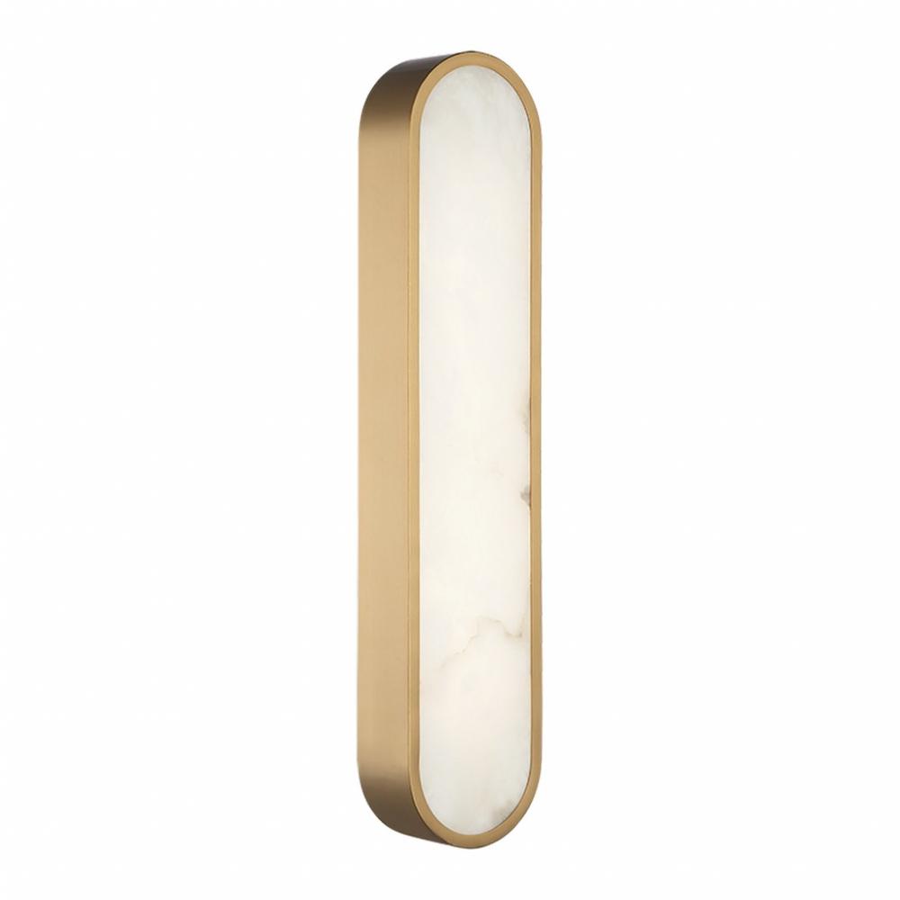 Marblestone Aged Gold Brass Wall Sconce