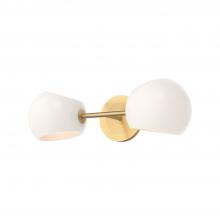 Alora Lighting WV548217BGOP - Willow 17-in Brushed Gold/Opal Matte Glass 2 Lights Wall/Vanity