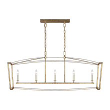 Visual Comfort & Co. Studio Collection F3326/5ADB - Linear Chandelier