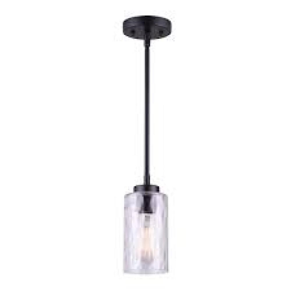 Newport 1 Light Pendant, Black Finish
