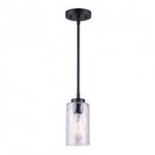 Canarm IPL754A01BK - Newport 1 Light Pendant, Black Finish